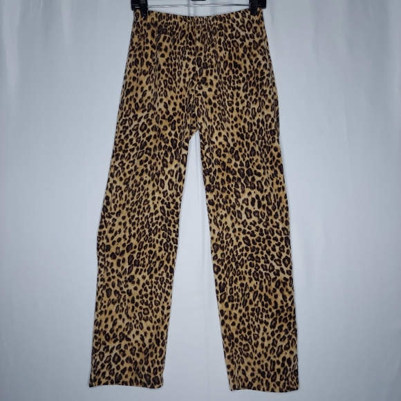 Polo Black Label Pajama Set XS Fleece Embroidered Logo Button Collar Animal Prin - Picture 3 of 12